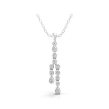 Round Cut 0.27Ct Lab Grown Diamond Pendant Necklace 14K Fine Gold