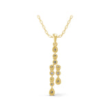 Round Cut 0.27Ct Lab Grown Diamond Pendant Necklace 14K Fine Gold