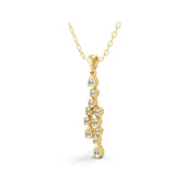 Round Cut 0.27Ct Lab Grown Diamond Pendant Necklace 14K Fine Gold