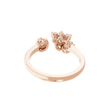 Open Shank Lab Grown Diamond Ring 14k Fine Gold 0.53Ct