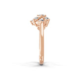 Open Shank Lab Grown Diamond Ring 14k Fine Gold 0.53Ct