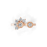 Open Shank Lab Grown Diamond Ring 14k Fine Gold 0.53Ct