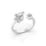 Open Shank Lab Grown Diamond Ring 14k Fine Gold 0.53Ct
