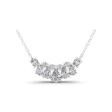 Wreath Style Pendant Chain Necklace 14K Fine Gold Lab Grown Diamond