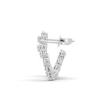 Crescent Shaped Cluster Dangle Earrings 14K Fine Gold 2.96Ct Lab Grown Diamond