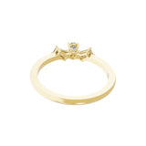 Emerald Cut and Pear Cut Minimalist Ring Lab Grown Diamond 0.49Ct