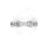 Lab Grown Diamond 0.95Ct Round Cut Cuff Promise Ring 14K Fine Gold
