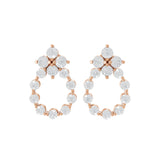 Round Cut 1.45Ct Lab Grown Diamond Dangle Drop Earrings 14K Fine Gold