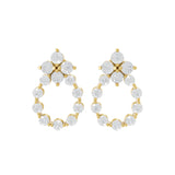 Round Cut 1.45Ct Lab Grown Diamond Dangle Drop Earrings 14K Fine Gold