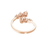 1.02Ct Lab Grown Round Cut Diamond Bypass Ring 14K Fine Gold