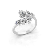 1.02Ct Lab Grown Round Cut Diamond Bypass Ring 14K Fine Gold