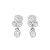 0.18Ct Lab Grown Diamond Round Cut Drop Earrings 14K Fine Gold