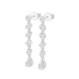 Round 14K Fine Gold Lab Grown Diamond Dangle Earrings 0.31Ct