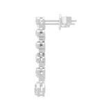 Round 14K Fine Gold Lab Grown Diamond Dangle Earrings 0.31Ct