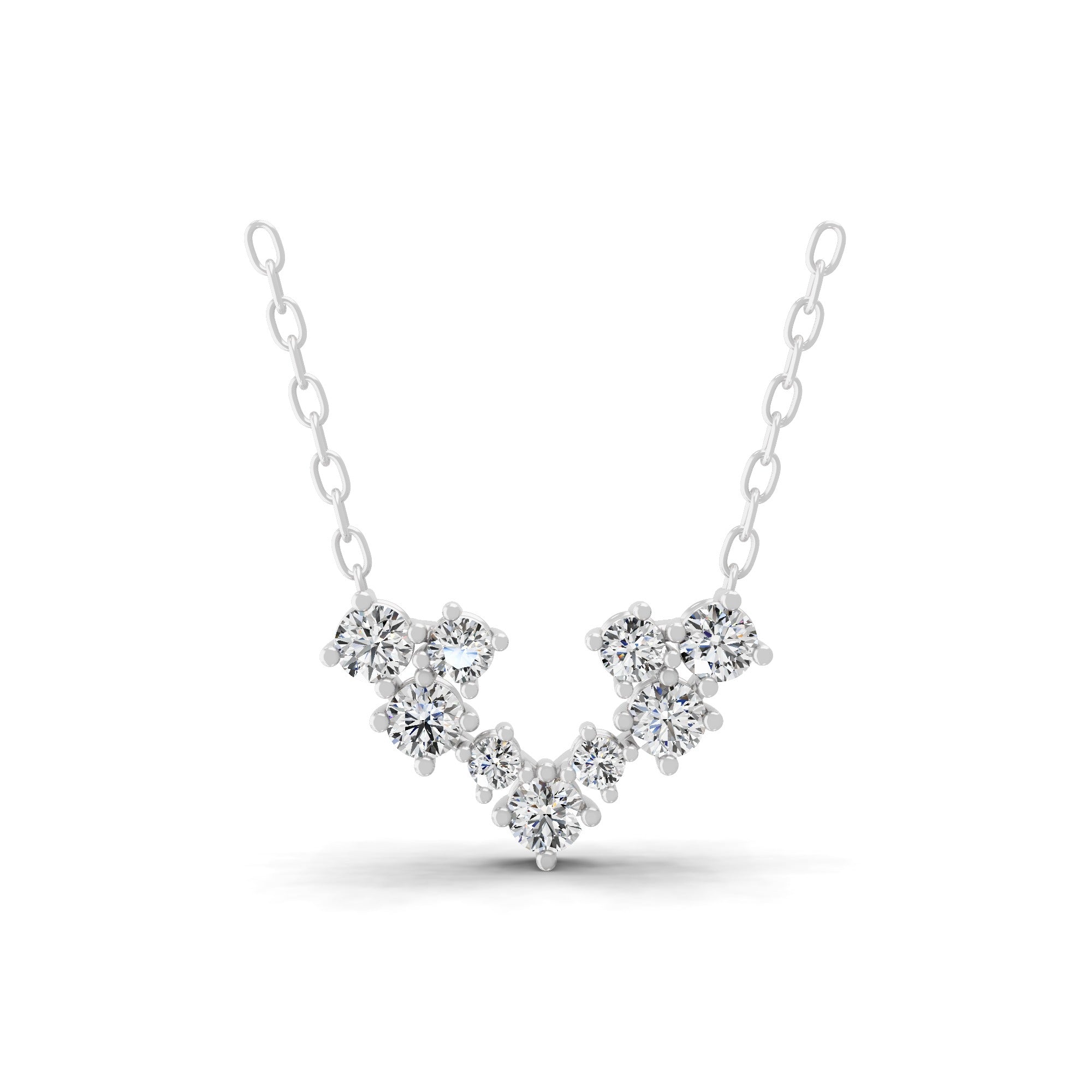 Aurora Arc Lab Grown Diamond Necklace 14K Fine Gold 0.70Ct