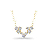 Aurora Arc Lab Grown Diamond Necklace 14K Fine Gold 0.70Ct