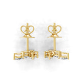 Cluster Drop Stud Earring 14K Fine Gold 2.25Ct Lab Grown Diamond