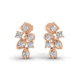 14K Fine Gold 0.42Ct Lab Grown Diamond Solitaire Stud Earrings