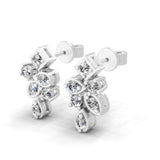 14K Fine Gold 0.42Ct Lab Grown Diamond Solitaire Stud Earrings