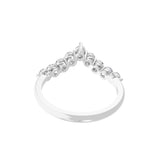14K Fine Gold Lab Grown Diamond Band 0.59Ct Round Cut Ring