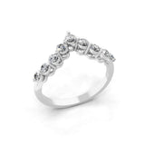 14K Fine Gold Lab Grown Diamond Band 0.59Ct Round Cut Ring