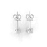 Bezel Set Lab Grown Round Cut Diamond 0.43Ct Drop Earrings 14K Fine Gold