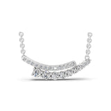 Graduating Lab Grown Diamond Strand Necklace 0.69Ct 14K Fine Gold