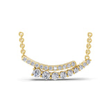 Graduating Lab Grown Diamond Strand Necklace 0.69Ct 14K Fine Gold