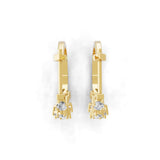 Lab Grown Diamond Emerald Cut 1.14Ct Hoop Earring 14K Fine Gold