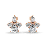 3.20Ct Pear Cut Lab Grown Diamond Small Stud Earring 14K Fine Gold