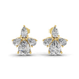 3.20Ct Pear Cut Lab Grown Diamond Small Stud Earring 14K Fine Gold