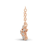 Lab Grown Multi Shaped Diamond 0.62Ct Sunflower Pendant 14K Fine Gold Necklace