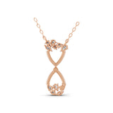 Multi Cut Lab Grown Diamond 0.63Ct Charm Pendant 14 Fine Gold Necklace