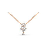 Round Cut 0.85Ct Lab Grown Diamond Pendant Necklace 14K Fine Gold