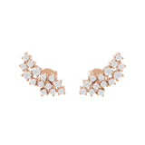 14K Fine Gold Lab Grown Round Cut Diamond Stud Earrings 0.57Ct