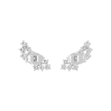 14K Fine Gold Lab Grown Round Cut Diamond Stud Earrings 0.57Ct