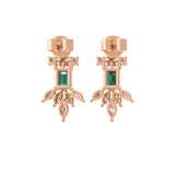 Octagon Emerald 14K Fine Gold Lab Grown Diamond 0.80Tcw Stud Earrings