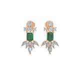 Octagon Emerald 14K Fine Gold Lab Grown Diamond 0.80Tcw Stud Earrings