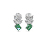 0.82Tcw Octagon Emerald Lab Grown Diamond Stud Earrings 14K Fine Gold
