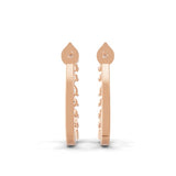 Lab Grown Diamond Linear Hoop Earring 14K Fine Gold 0.62Ct