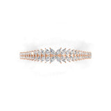 5.60Ct Lab Grown Diamond Marquise Shaped Bangle Bracelet 14K Fine Gold