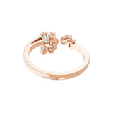Multi Cut 14K Fine Gold Lab Grown Diamond Ring 0.65Ct