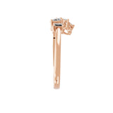 Multi Cut 14K Fine Gold Lab Grown Diamond Ring 0.65Ct