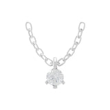 1.04Ct Lab Grown Round Cut Diamond 14K Fine Gold Solitaire Pendant Necklace