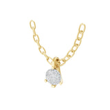 1.04Ct Lab Grown Round Cut Diamond 14K Fine Gold Solitaire Pendant Necklace