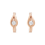 Teardrop Shape Solitaire Stud Earrings 0.20Ct 14K Fine Gold Lab Grown Diamond