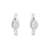Teardrop Shape Solitaire Stud Earrings 0.20Ct 14K Fine Gold Lab Grown Diamond