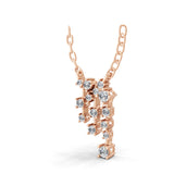 Radiant Chain Necklace 14K Fine Gold 0.51Ct Lab Grown Diamond