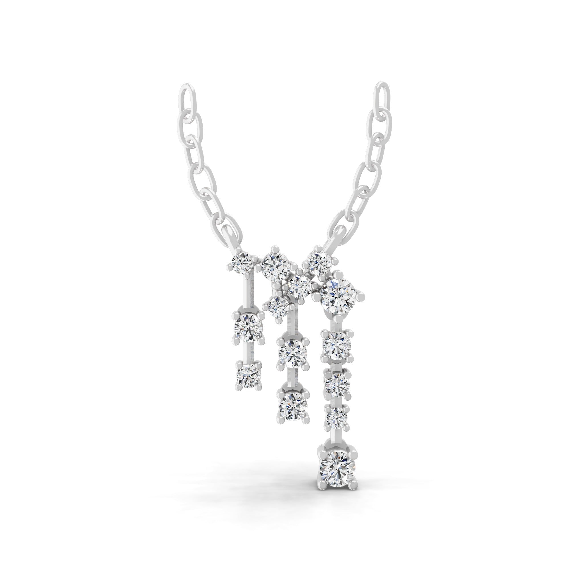 Radiant Chain Necklace 14K Fine Gold 0.51Ct Lab Grown Diamond
