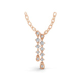 Lab Grown Round Cut Diamond 0.35Ct Pendant 14K Fine Gold Necklace